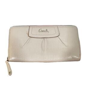 Coach Women’s Blush Pink Leather Zip-Around Wallet